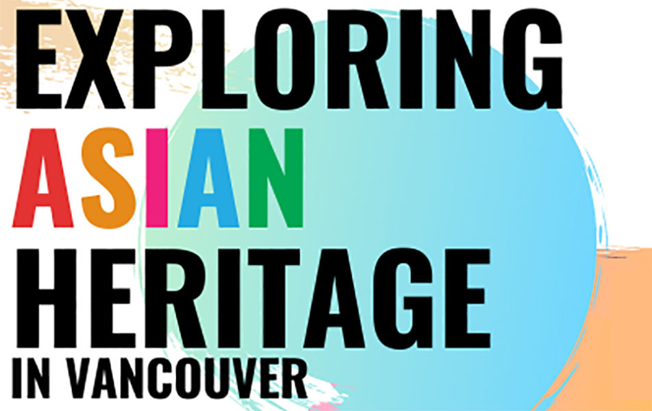 A poster of the event, with a blue globe in the background ontop of orange swathes, with the word 'Asian' in different colours