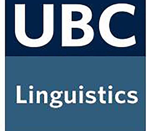 A picture of the UBC Linguistics Facebook logo, which reads UBC Linguistics on a dark blue, and lighter blue, background.