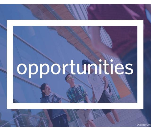 A picture of students talking to each other at UBC, overlaid with the text UBC and other events