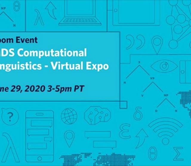 An image of the MDS CL expo poster, which is light blue with many silhouettes of symbols overlaid